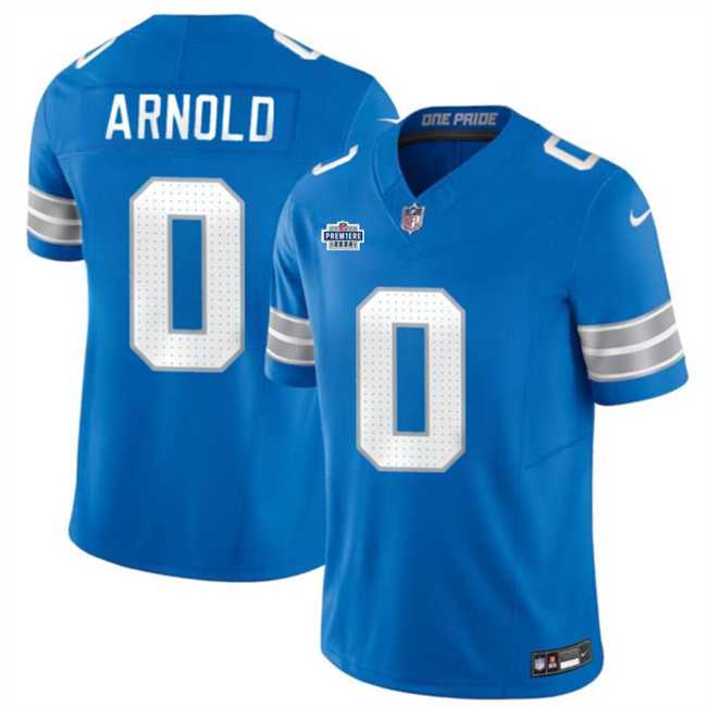 Men & Women & Youth Detroit Lions #0 Terrion Arnold New Blue 2024 With Dradt Patch F.U.S.E. Vapor Limited Stitched Jersey->detroit lions->NFL Jersey